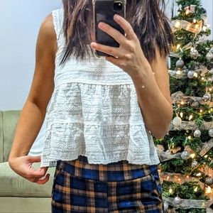 Square neckline babydoll top